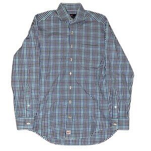 Vineyard vines Slim Fit Murray shirt Blue and black plaid button-up shirt